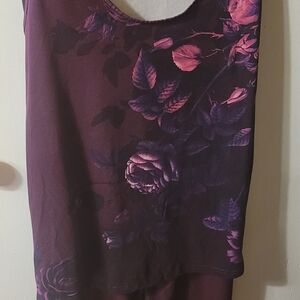 Floral Sleeveless Top in Purple and Pink